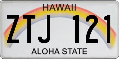 HI license plate ZTJ121