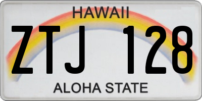 HI license plate ZTJ128