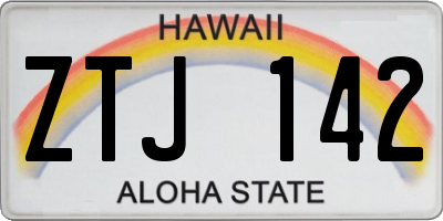 HI license plate ZTJ142