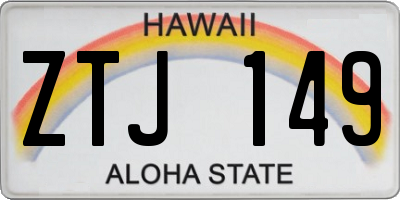 HI license plate ZTJ149