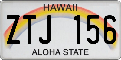 HI license plate ZTJ156