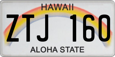 HI license plate ZTJ160