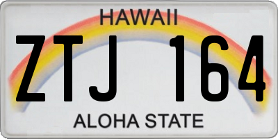 HI license plate ZTJ164