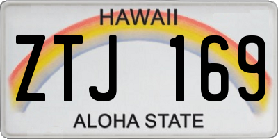HI license plate ZTJ169