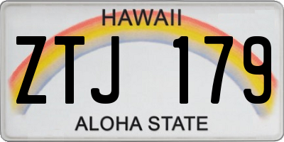 HI license plate ZTJ179