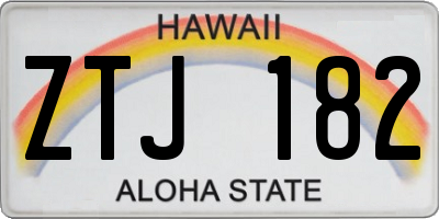 HI license plate ZTJ182
