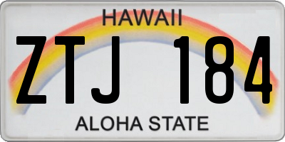 HI license plate ZTJ184