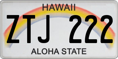 HI license plate ZTJ222