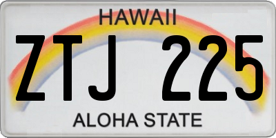 HI license plate ZTJ225