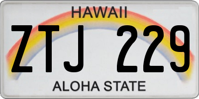 HI license plate ZTJ229