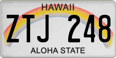 HI license plate ZTJ248