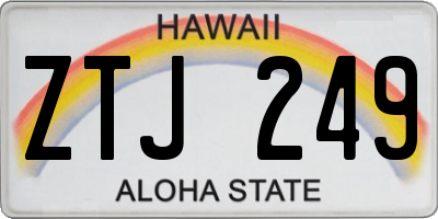 HI license plate ZTJ249
