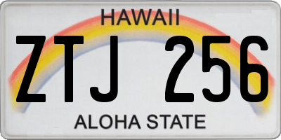 HI license plate ZTJ256