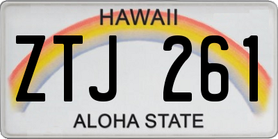 HI license plate ZTJ261