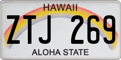 HI license plate ZTJ269
