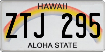 HI license plate ZTJ295