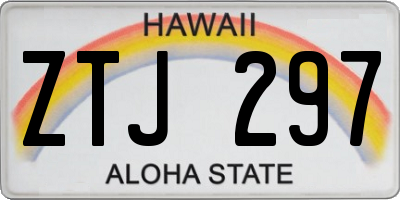 HI license plate ZTJ297