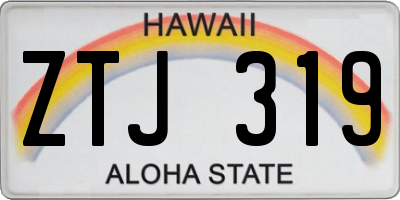 HI license plate ZTJ319