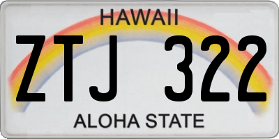 HI license plate ZTJ322