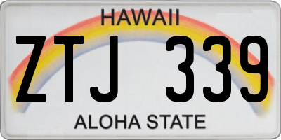 HI license plate ZTJ339