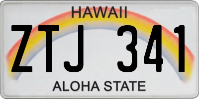 HI license plate ZTJ341