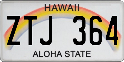 HI license plate ZTJ364