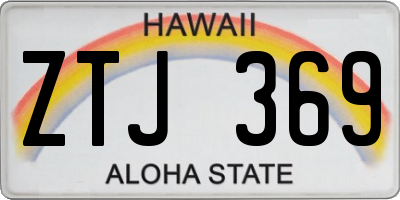 HI license plate ZTJ369