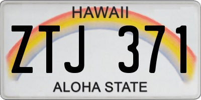 HI license plate ZTJ371