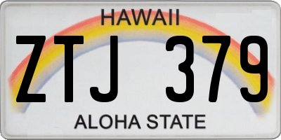HI license plate ZTJ379
