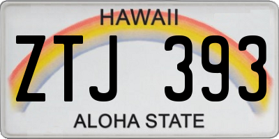 HI license plate ZTJ393