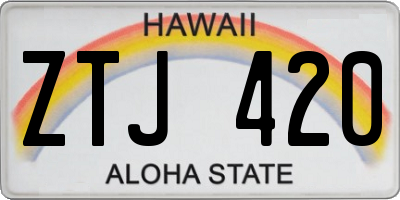 HI license plate ZTJ420