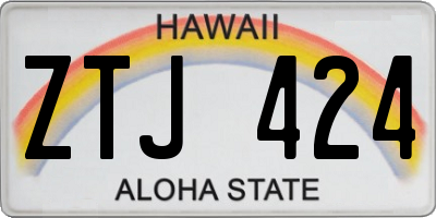 HI license plate ZTJ424