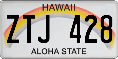 HI license plate ZTJ428