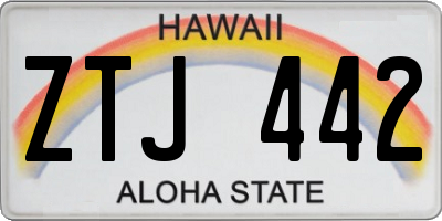 HI license plate ZTJ442