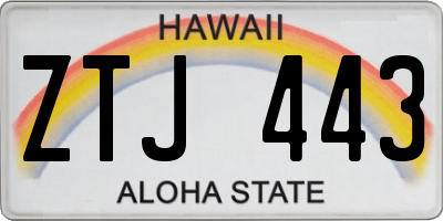 HI license plate ZTJ443