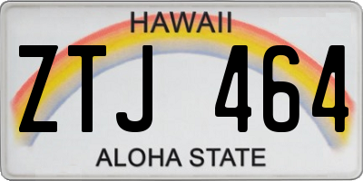 HI license plate ZTJ464