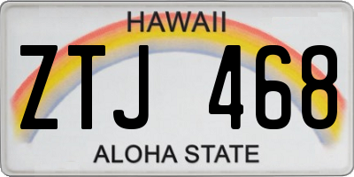 HI license plate ZTJ468