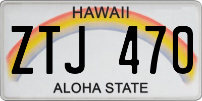 HI license plate ZTJ470