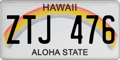 HI license plate ZTJ476
