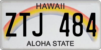 HI license plate ZTJ484
