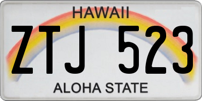 HI license plate ZTJ523