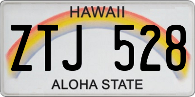 HI license plate ZTJ528