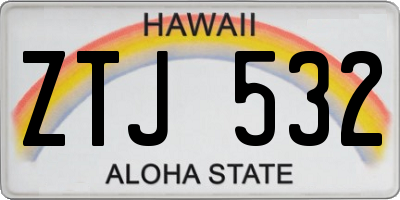 HI license plate ZTJ532