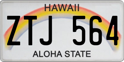 HI license plate ZTJ564