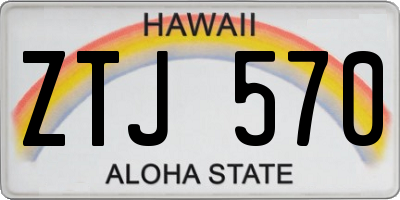 HI license plate ZTJ570