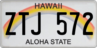 HI license plate ZTJ572