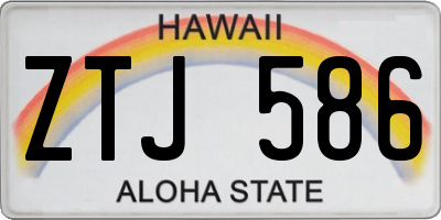 HI license plate ZTJ586