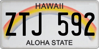 HI license plate ZTJ592