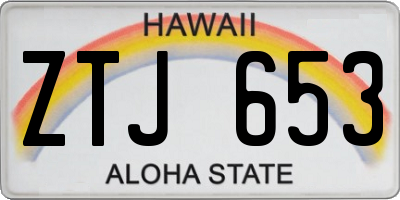 HI license plate ZTJ653