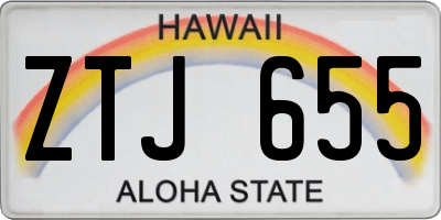 HI license plate ZTJ655
